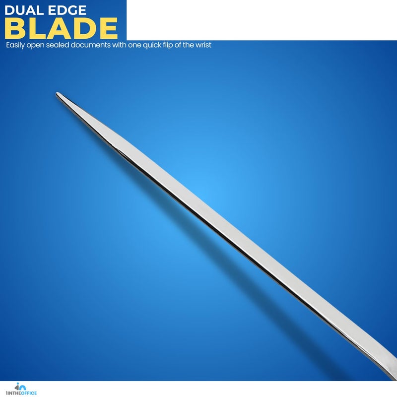 1InTheOffice Letter Opener, Stainless Steel Envelope Opener, Stainless Steel Hand Envelope Slitter (4 Pack) - Image 3